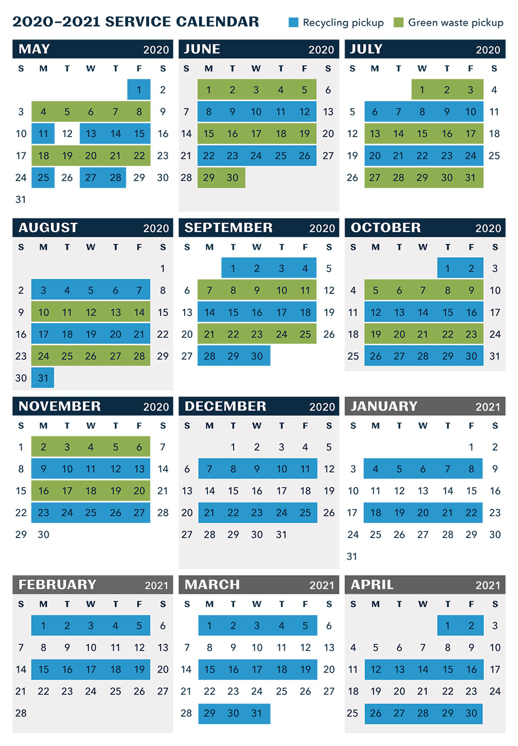 Service Calendar