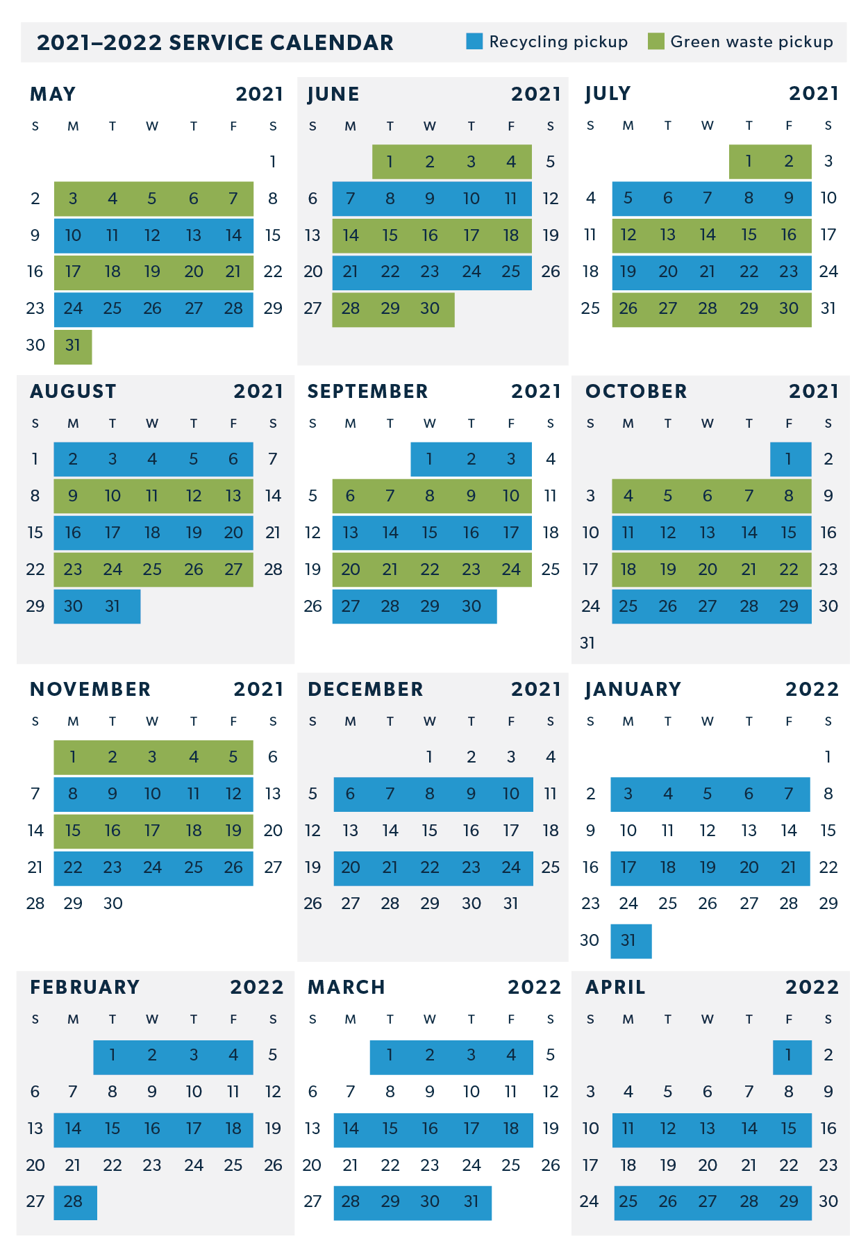 Parma Bulk Pickup Calendar 2022 Collection Schedule