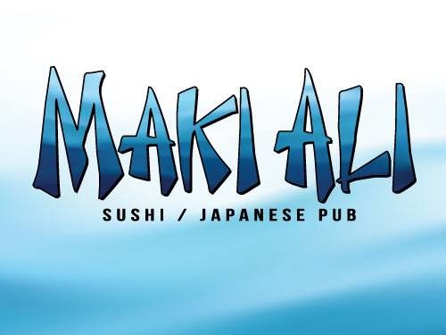 Maki Ali Sushi/Japanese pub logo
