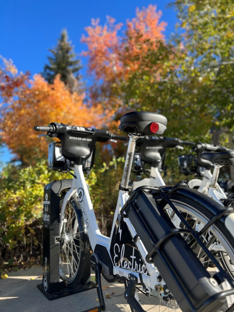 bcycle e-bike parked in truckee