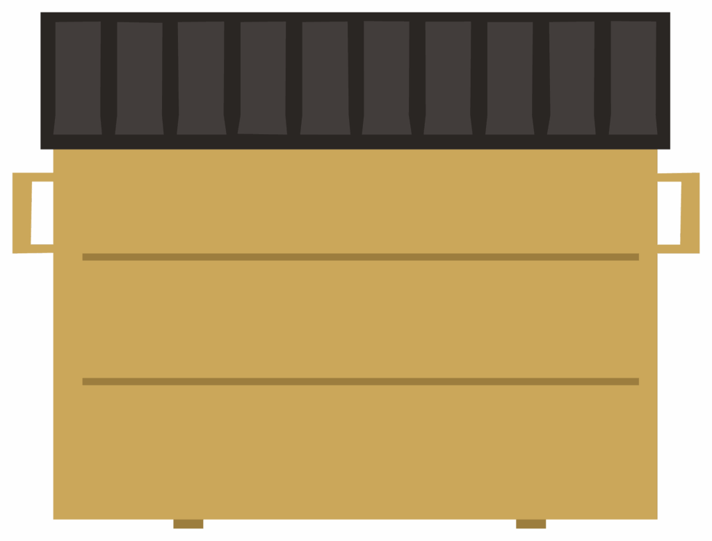Beige Cardboard Dumpster