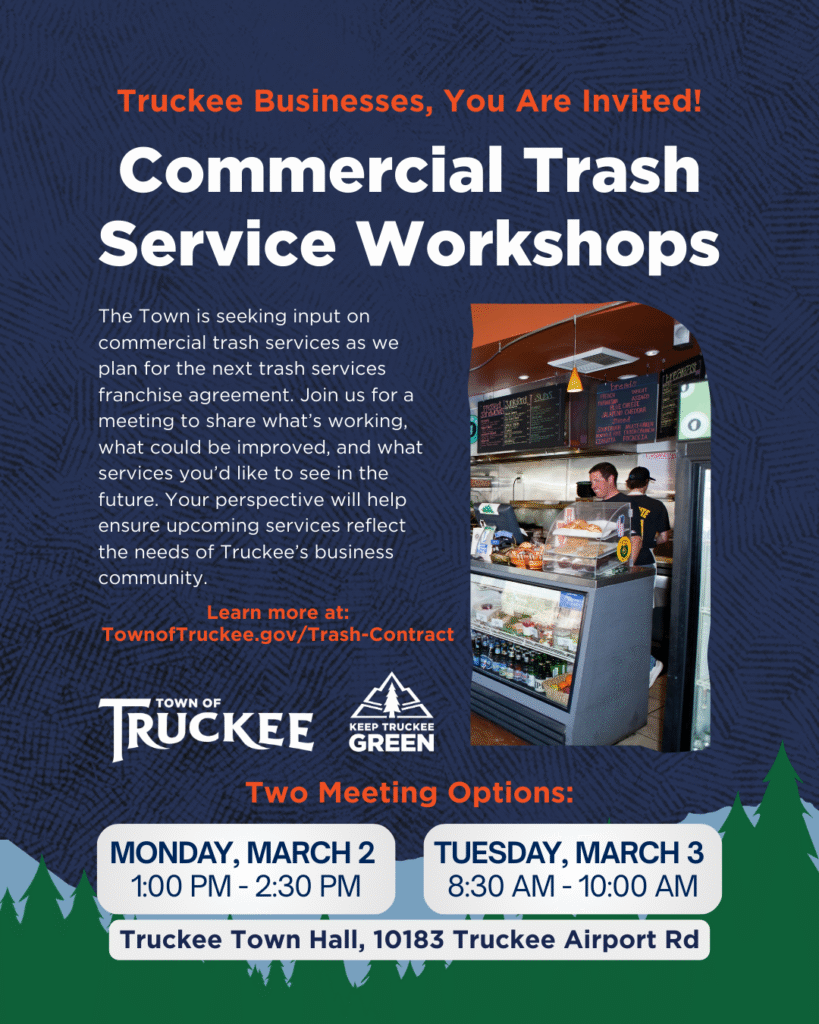 Flyer for commercial trash workshop